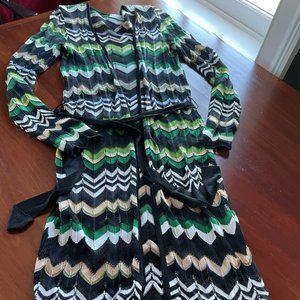 Missoni Chevron Open Cardigan GUC Size-US4 Italy 40
